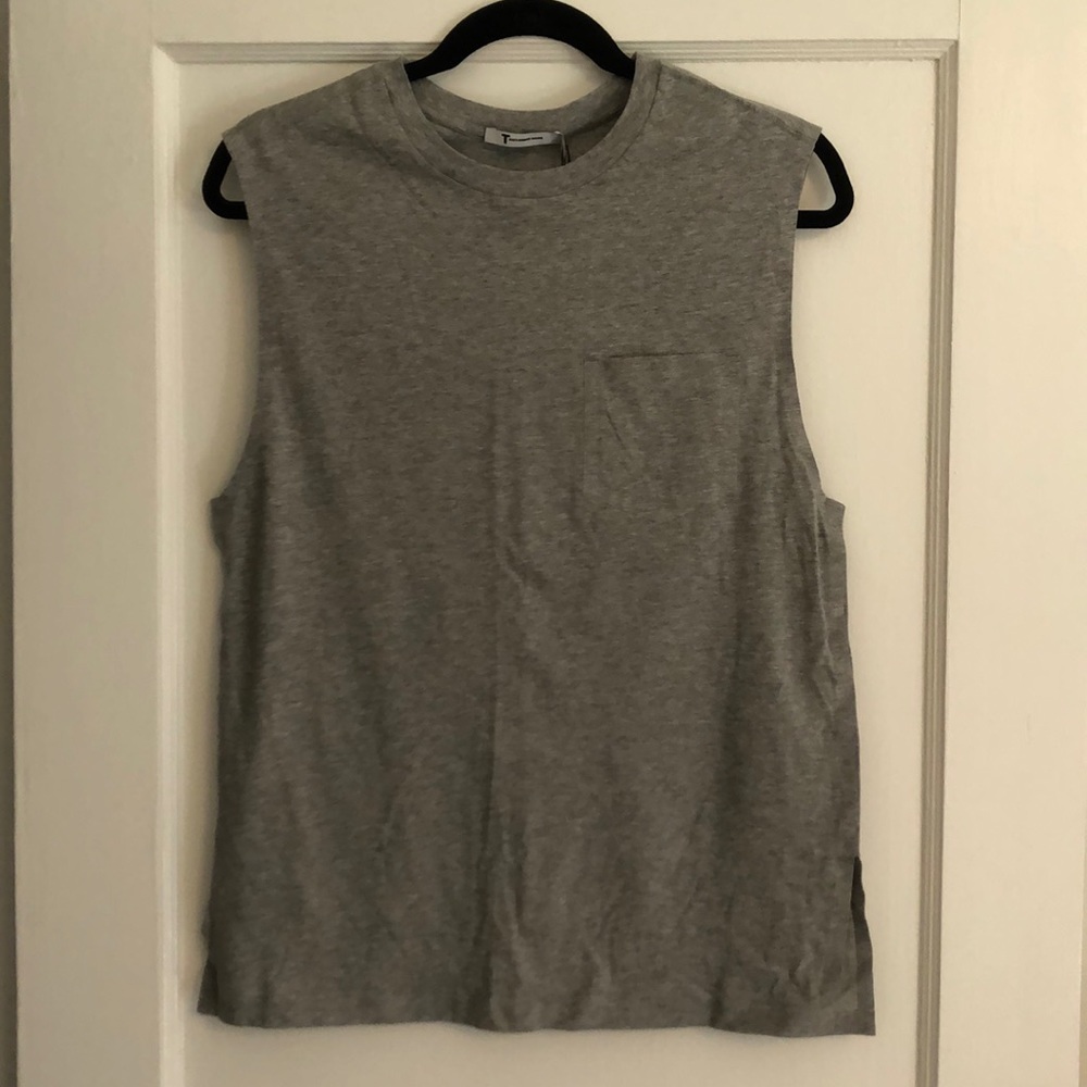 NWT T by Alexander Wang gray muscle tee